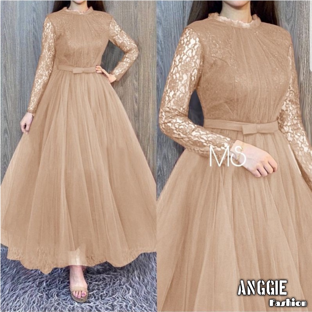 Busana Muslim Gamis Murah Gaun Pesta Muslimah Baju Pesta Wanita Kondangan Mewah Kekinian 2020 2021