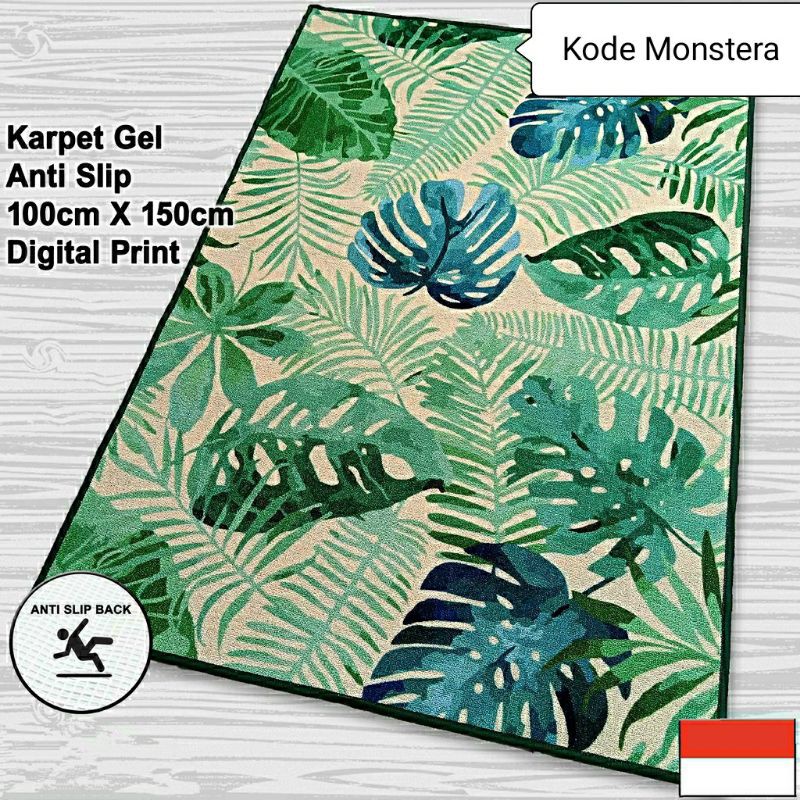 KARPET motif daun / Karpet shabby / karpet monstera
