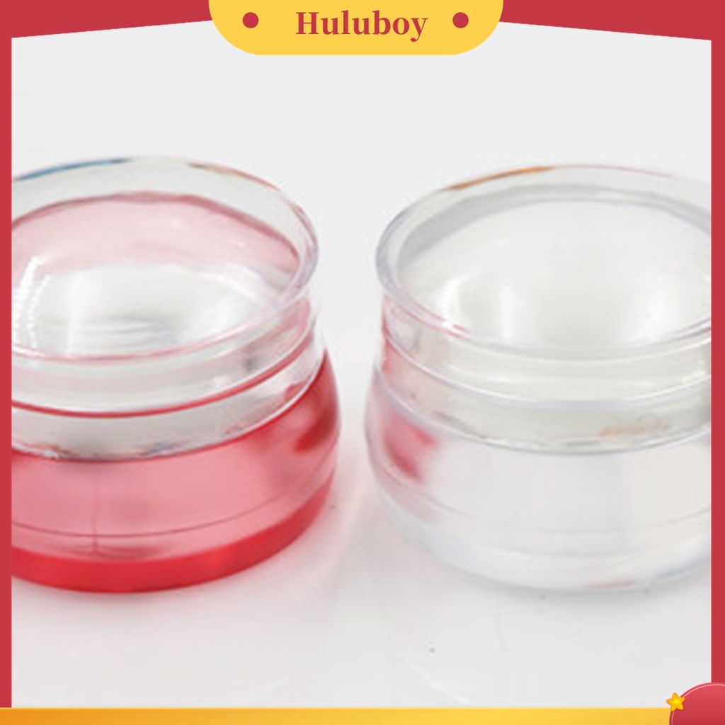 Huluboy Huluboy♡ Alat Stamper Kuku Kepala Bulat Bahan Silikon Transparan Untuk Manicure