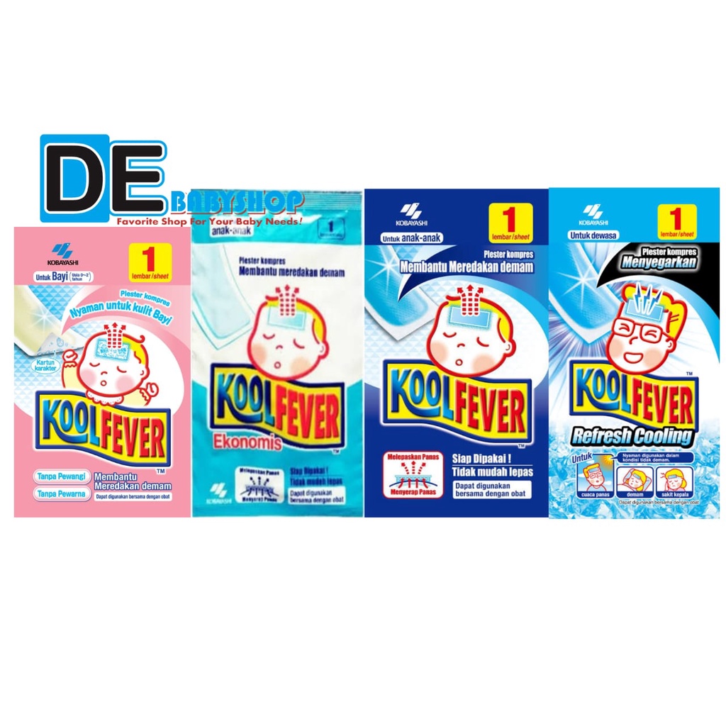 KOOLFEVER / KOOL FEVER / COOL FEVER Bayi | Anak-anak | Kool Fever | Plester Kompres Demam Sachet