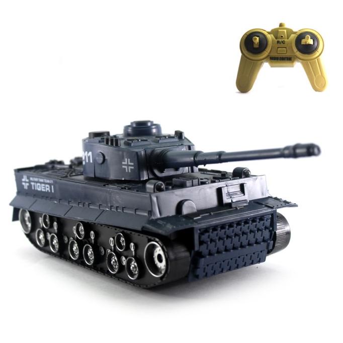 Mainan Remote Control RC Tank Blue Tiger Navy Edition