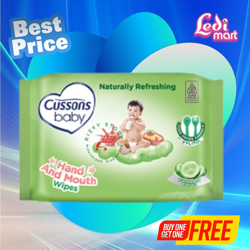 ORIGINAL Cussons Baby Wipes 50's (BUY 1 GET 1 FREE) / Cussons Wipes / Tissue Bayi / LEDI MART