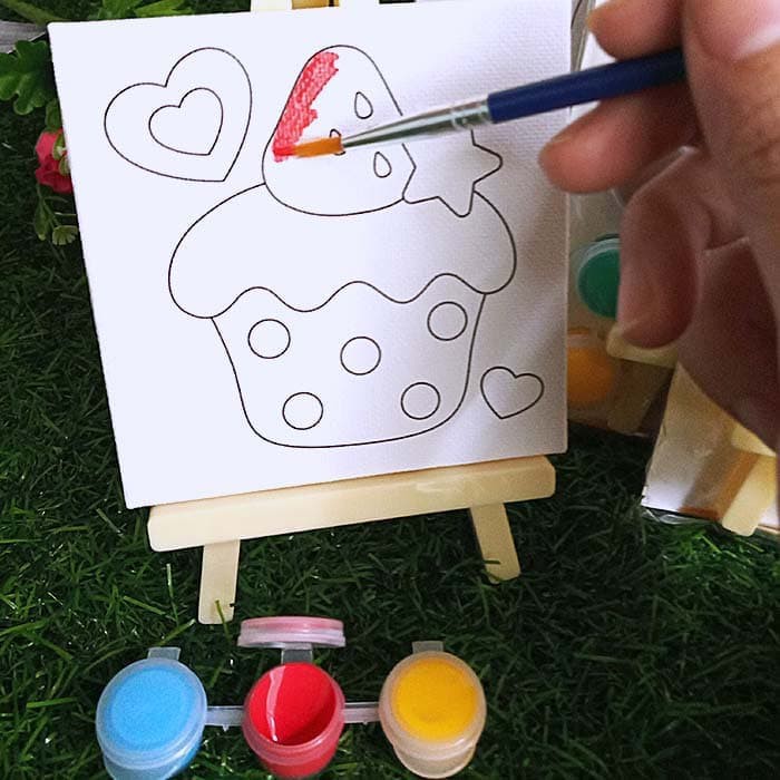 

Mainan Anak Edukatif Kreatif / Set Mewarnai Papan Kanvas Kuas Cat