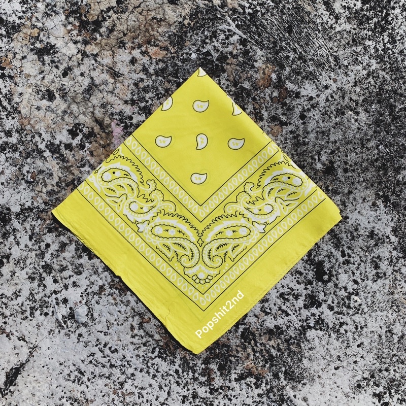 Bandana slayer warna KUNING motif paisley