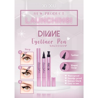 Xi Xiu Divine Liquid Eyeliner Pen Waterproof | Xixiu Eyeliner Black | NEW EYeliner Pen Stamp