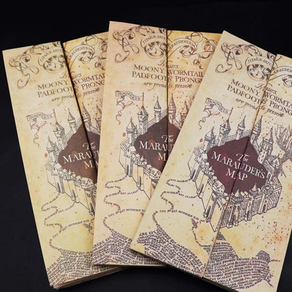 Lanfy Mainan Peta Aksi Harried Siswa Anak-Anak Cosplay Surat Penerimaan Tiket Mainan Sekolah 77 cm * 22 cm Peta Map of Wizarding World