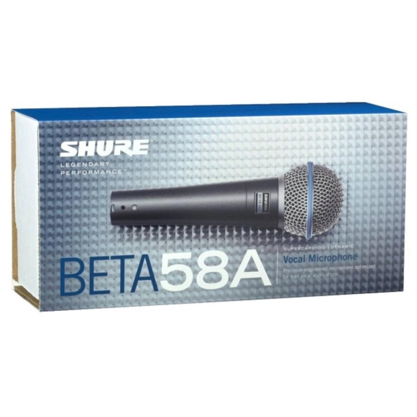 Shure BETA 58A LC (Tanpa Switch ON/OFF) Supercardioid Dynamic Vocal Microphone