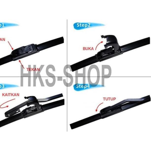 YCH HKS Pro Silicone Wiper / Wiper Silikon (Sepasang) terbaru