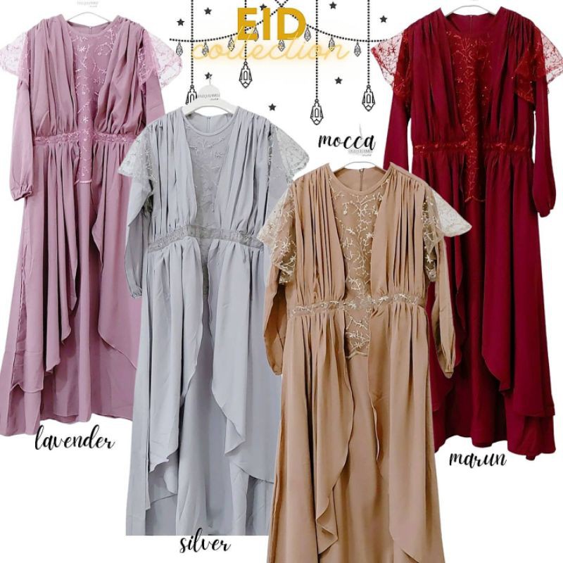 LUCIA ASYMETRI BRUKAT DRESS