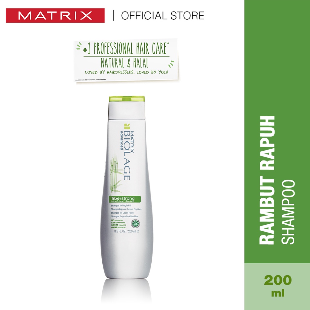 MATRIX Biolage Fiberstrong Shampoo - Shampo Perawatan Rambut Rusak Kering Rontok Rapuh Patah 200 ml