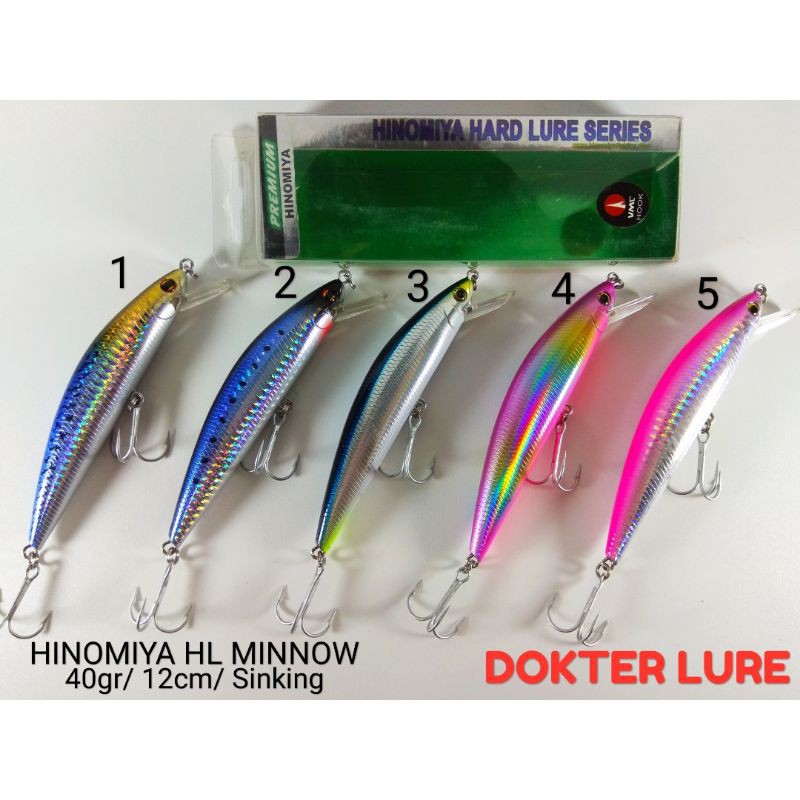 LURE Minnow HINOMIYA HL 40gr 12cm Sinking Casting GT Tengiri