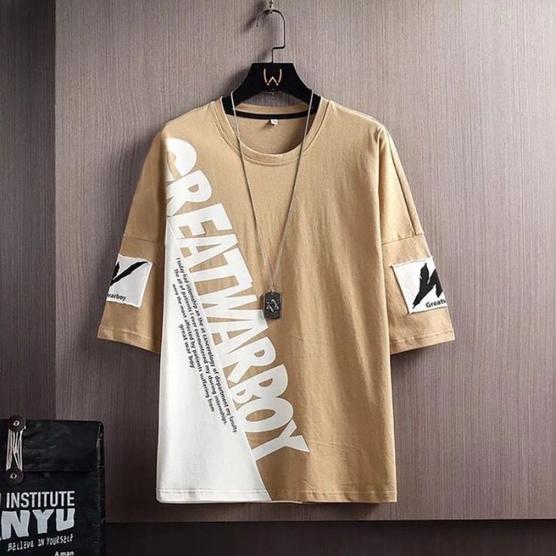 BAJU KAOS DISTRO PRIA LENGAN PENDEK ATASAN COWOK OBLONG WARBOY PREMIUM