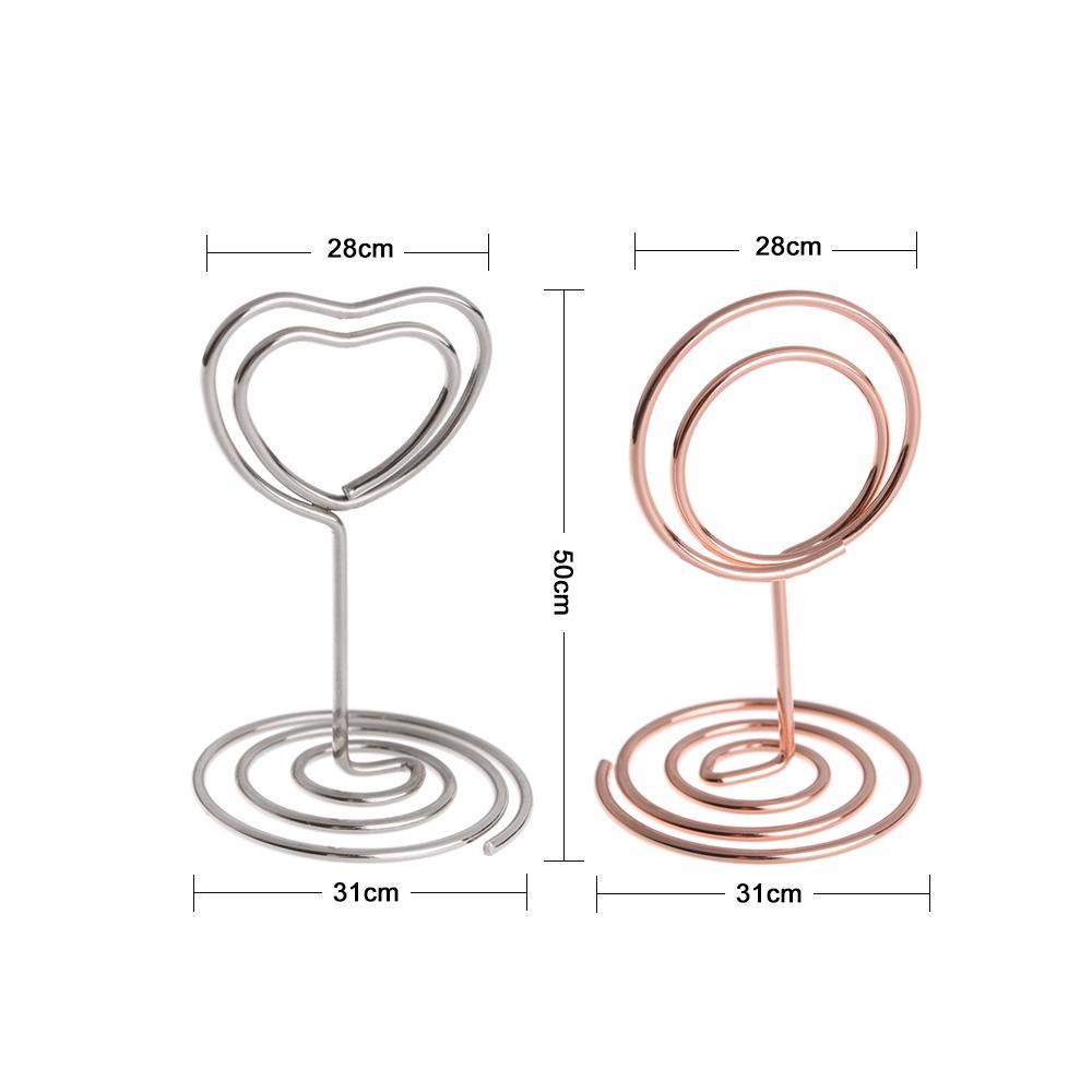 Top 1pc Tempat Kartu Fashion Penjepit Kertas Rose Gold Dekorasi Desktop Foto Klip