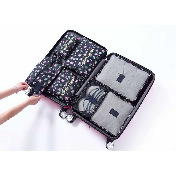 7 in 1 TRAVEL SEASON Tas Travel Bag in Bag Organizer 1set isi 7pcs