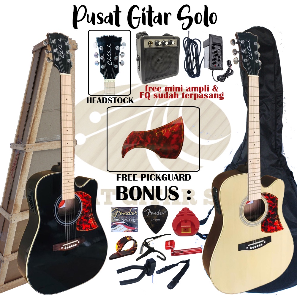 Gitar Akustik Elektrik Cole Clark EQ 7545R Free Packing Kayu dan Bergaransi