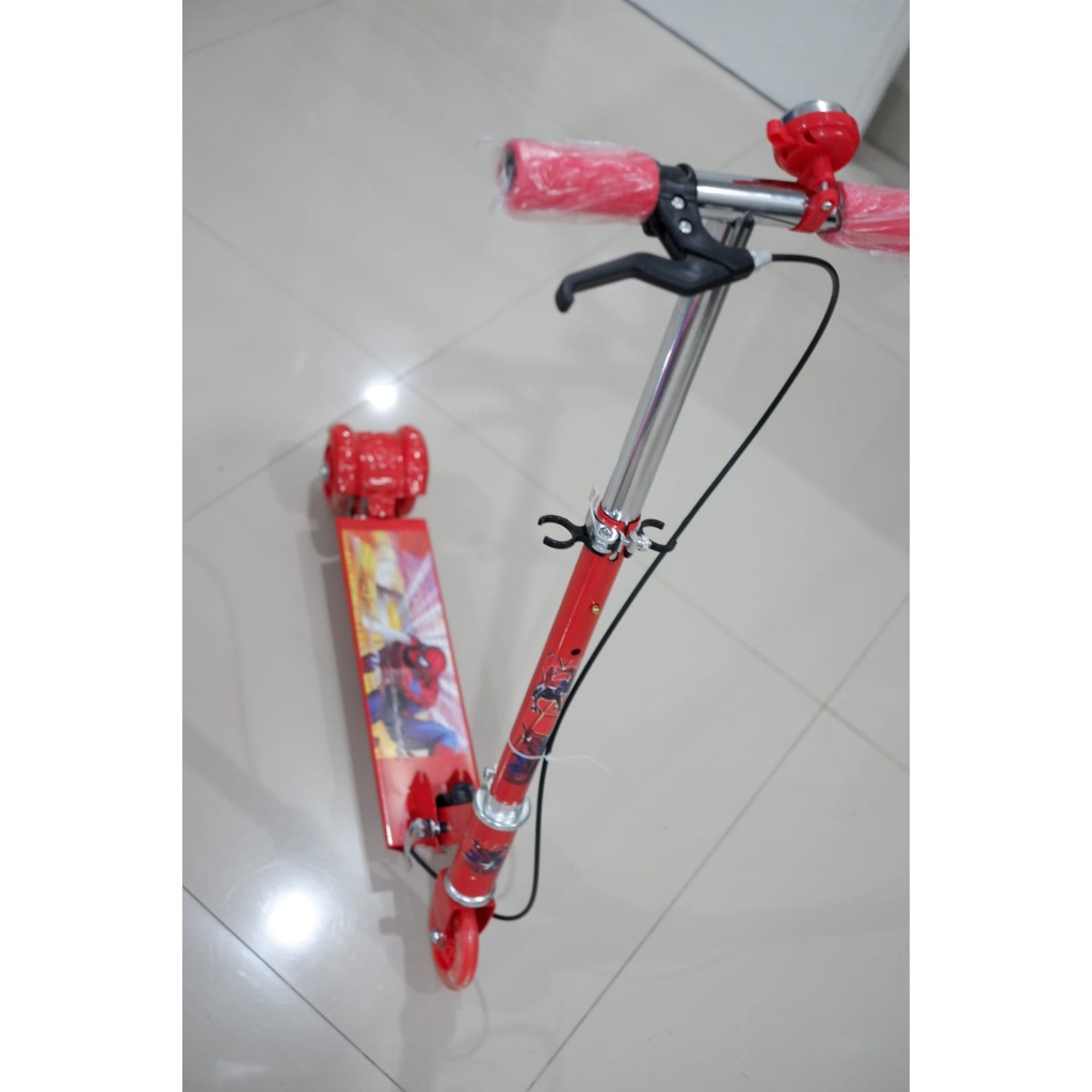 Scooter Otoped Anak Roda 3 / Otoped anak roda 3 + Bell dan Rem Tangan / Scooter anak gambar karakter impor