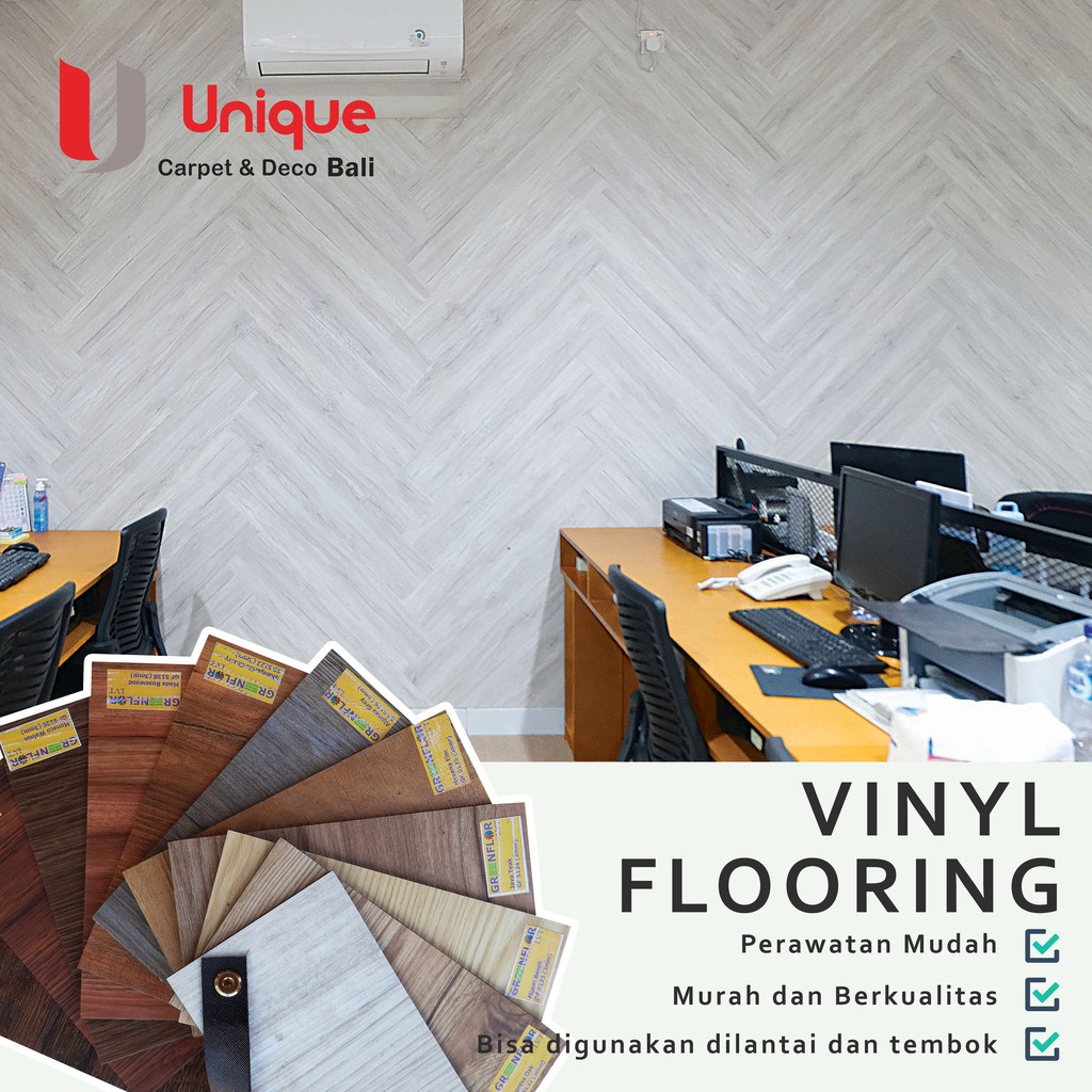 Lantai Vinyl Plank Greenfloor Motif Kayu Vinyl Flooring Wooden Motif Shopee Indonesia