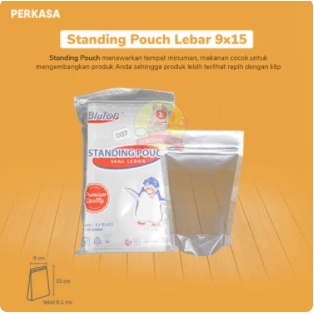 Plastik Klip Kemasan Berdiri / Standing Pouch 9 x 15 Bening