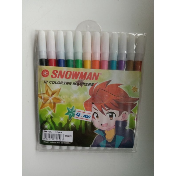 

SPIDOL SNOWMAN WARNA WARNI MURAH ISI 6-12