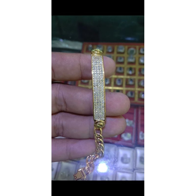 redy gelang plat perak berlian