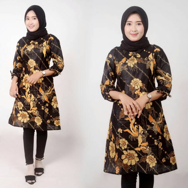 Baju wanita TUNIK ..lengan pendek batik risma.