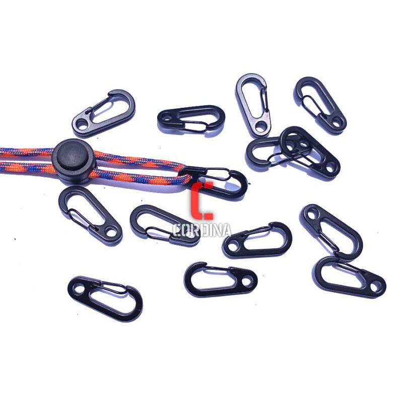 Carabiner Mini D-Shape Portabel Snap Hook Buckle Hooks Key Chain Gantungan Kunci Paracord