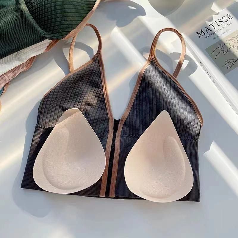 [ LINGERIE MASTER ] - (B-8) BRA V FASHION OLAHRAGA PUSH UP WANITA TANPA KAWAT LINGERIE ELASTIS SEXY IMPORT-5