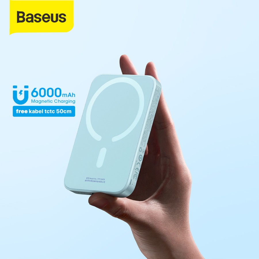 BASEUS WIRELESS POWER BANK MAGNETIC CHARGER 20W FAST CHARGING 6000 MAH