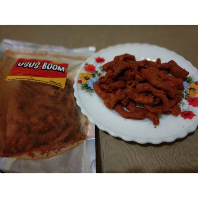 

Kripik usus pedas ( usus boom )
