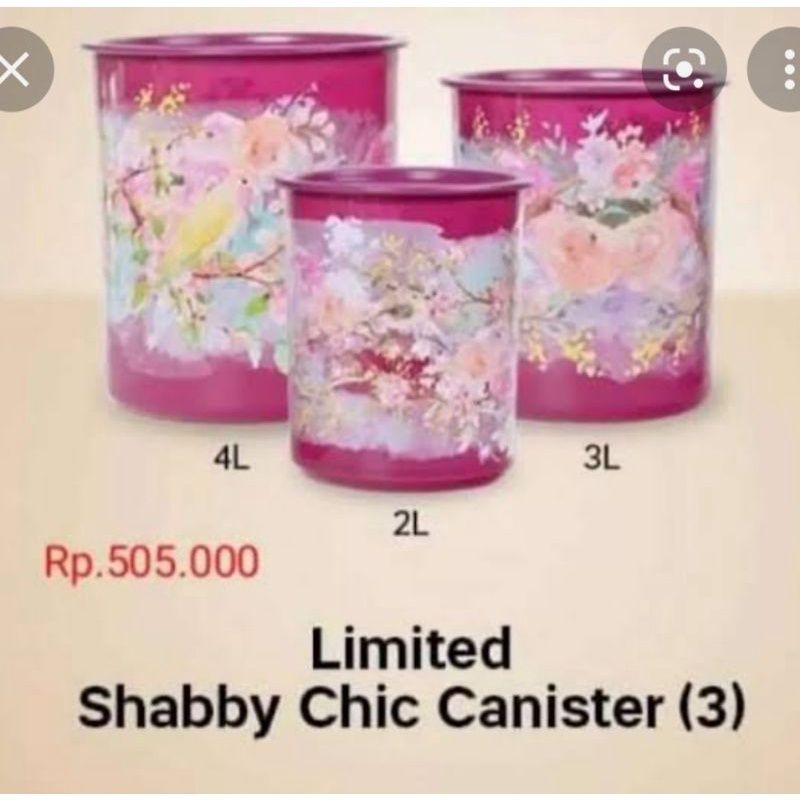 TUPPERWARE SHABBY CANISTER SET