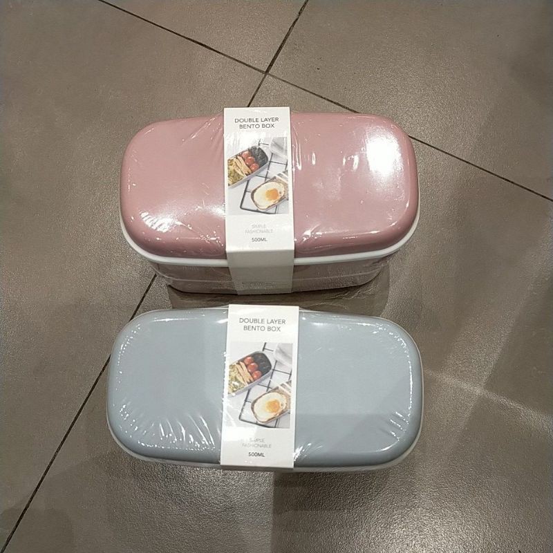Bento box 2 tingkat miniso