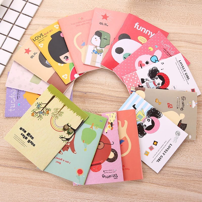 NOTE BOOK MINI MURAH BUKU TULIS MINI CARTOON LUCU MEMO BUKU CATATAN KECIL