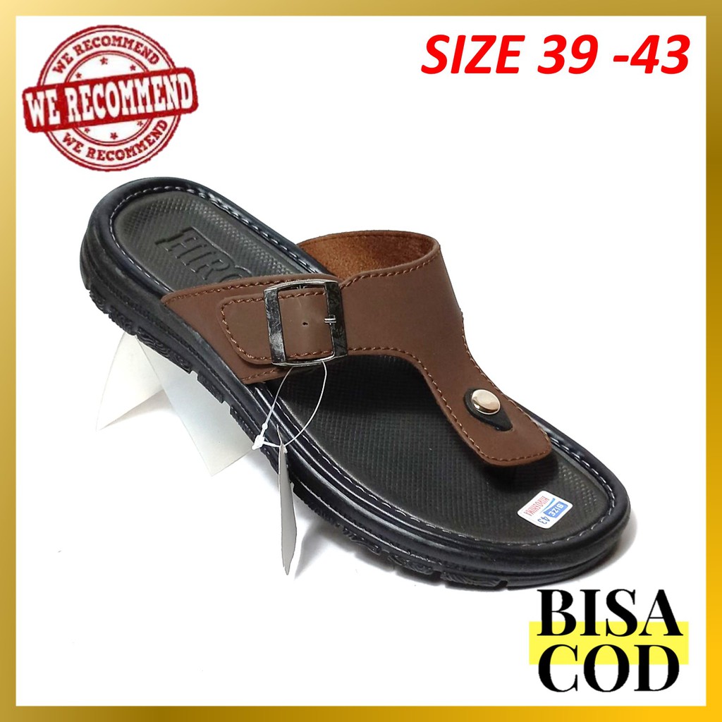 Termurah Sandal Pria Slip On Model Casual Kekinian Flip Flop Grade Original Distro Bayar di Tempat