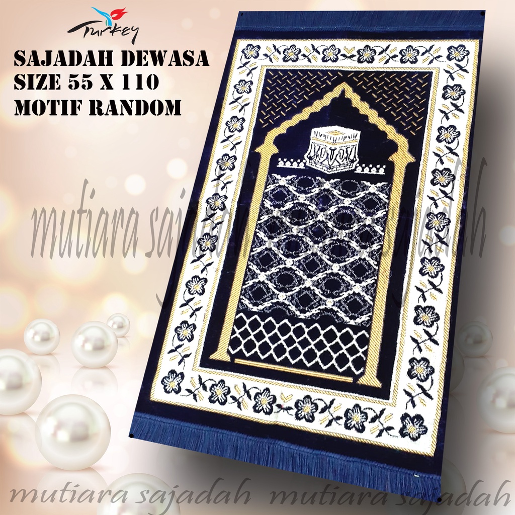 Sajadah Tebal Premium Ukuran 55x110cm / Sajadah Bulu Tebal Standar Harga / Perlengkapan Sholat