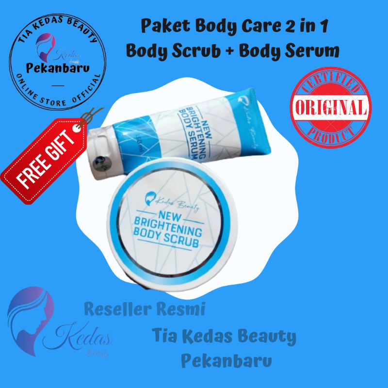 Paket Body Care 2 IN 1 |Body Serum &amp; Body Scrub |Kedas Beauty