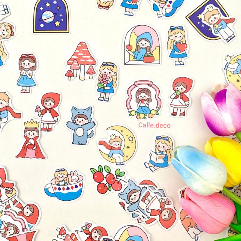 

2pcs Cute Fairytale Sticker Deco/ Stiker Tumblr / Stiker HP/ Stiker Scrapbook (Random)