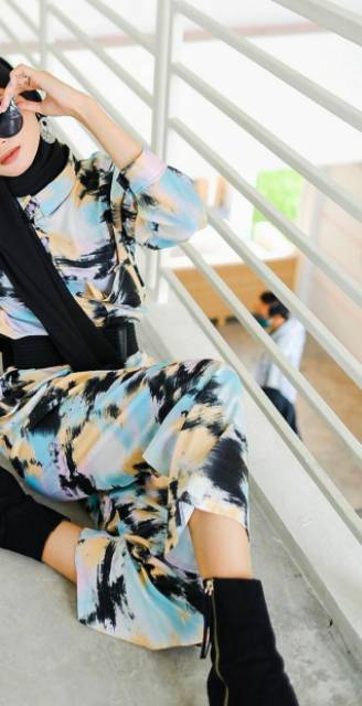 TIE DYE ONE SET ONLY KENITHH SETELAN BAJU DAN CELANA PANJANG WANITA