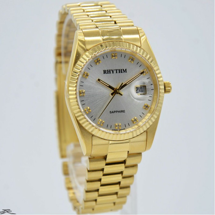 JAM TANGAN WANITA RHYTHM 1202 STAINLESS STEEL ORIGINAL 35MM