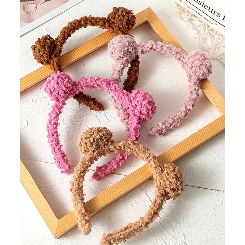Bando Korea Import Bandana Jepit Rambut Mewah Telinga Beruang Sabuk Perkecambahan Super Lucu Aksesoris wanita