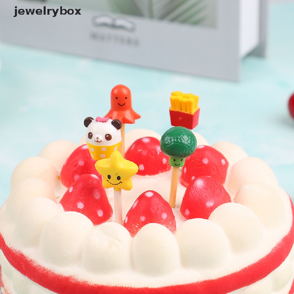 5 Pcs Tusuk Gigi Buah Desain Kartun Hewan Untuk Aksesoris Bento