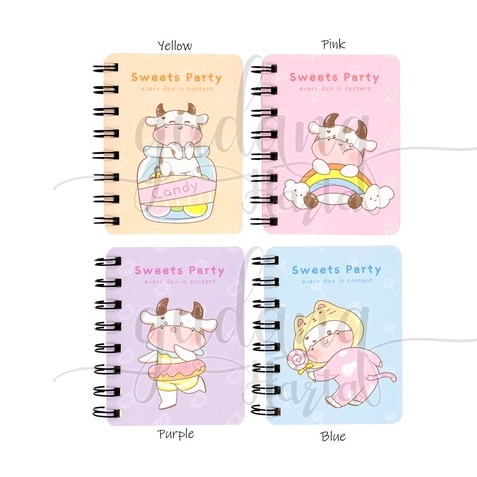 

GCC Notebook A7 Spiral Cow Sweet Party Buku Motif Sapi Lucu GCC 308754