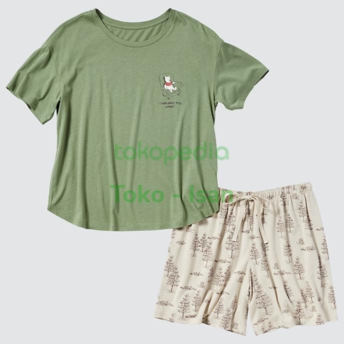 Uniqlo - Women Set Baju Tidur Winnie The Pooh Lgn Pdk 443447/50/51 Hwqk215O63