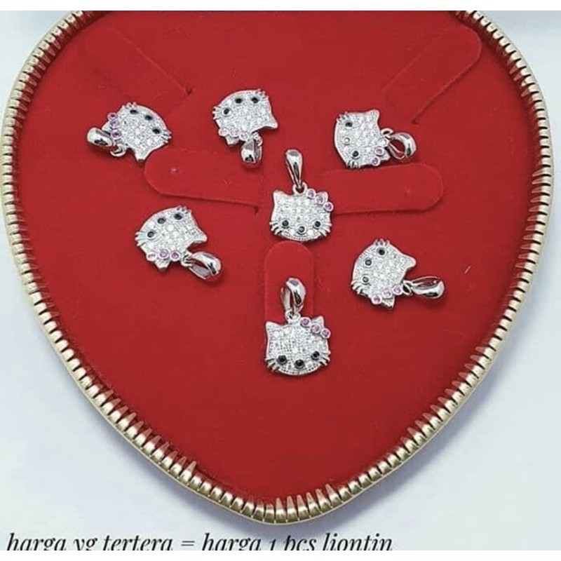 Liontin anak liontin hellokitty anak liontin perak 925 lapis emas putih SL103