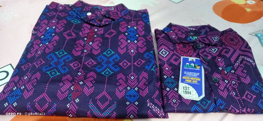 Couple Batik Modern Songket Slimfit Terlaris Ayah Anak Ibu