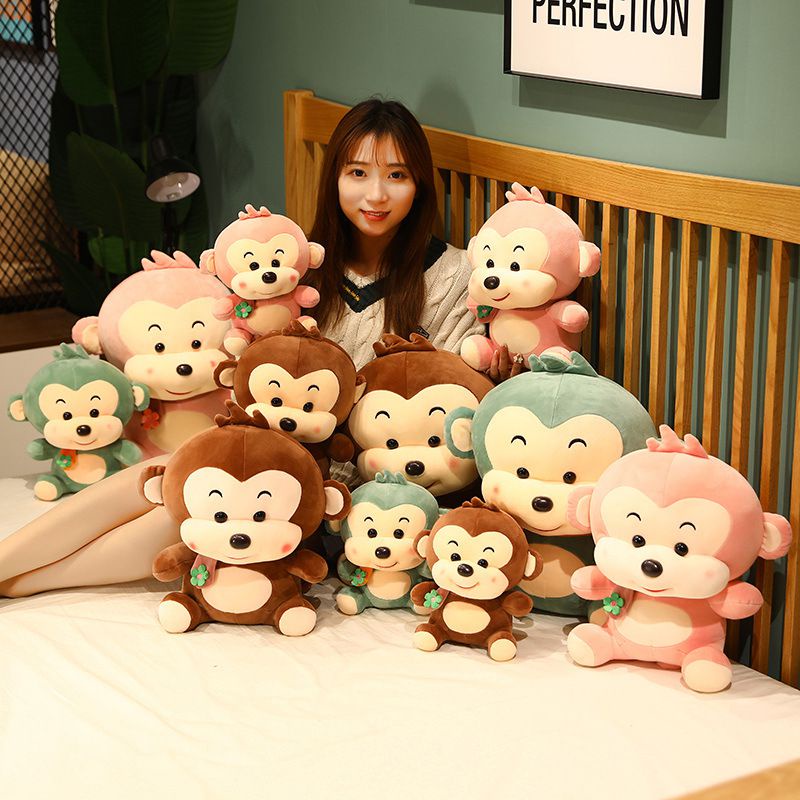 Mainan Boneka Plush Bentuk Monyet Untuk Anak Perempuan