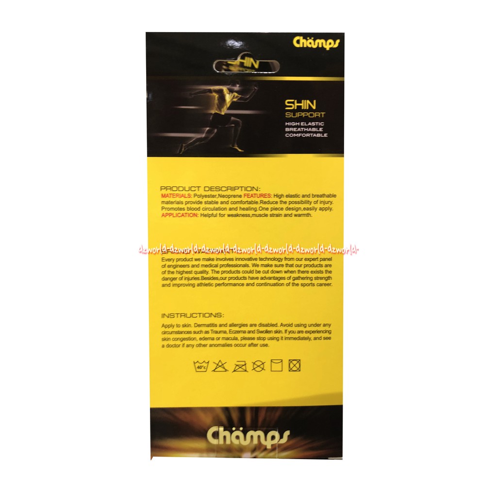 Champs Landstro Shin Support High Elastic Knee Alat Untuk Betis Deker Penyangga Champ Knee