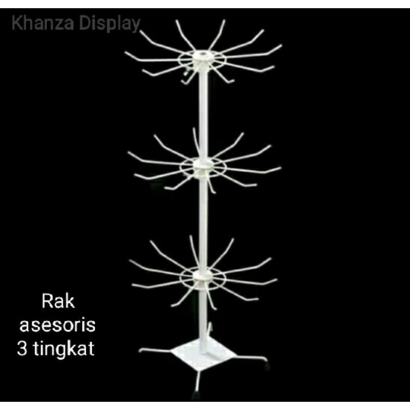 Rak Display Matahari 3 tingkat putar