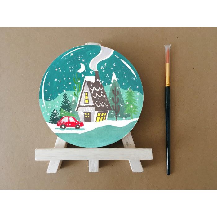 

Art / Christmas Snow Globe Paint By Number - Complete