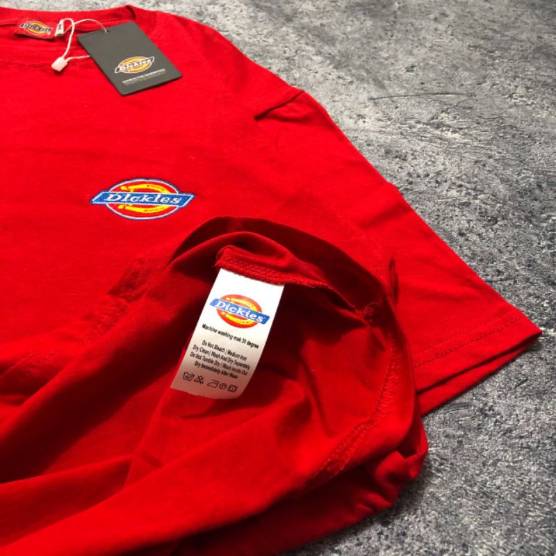 KAOS T-SHIRT DICKIES LOGO BORDIR PREMIUM HIGHT QUALITY FULLTAG &amp; LEBEL