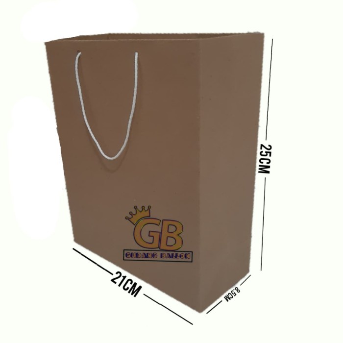 

Papper Bag / Shopping Bag / Tote Bag / Tas Kertas / Tas Souvenir - Size S